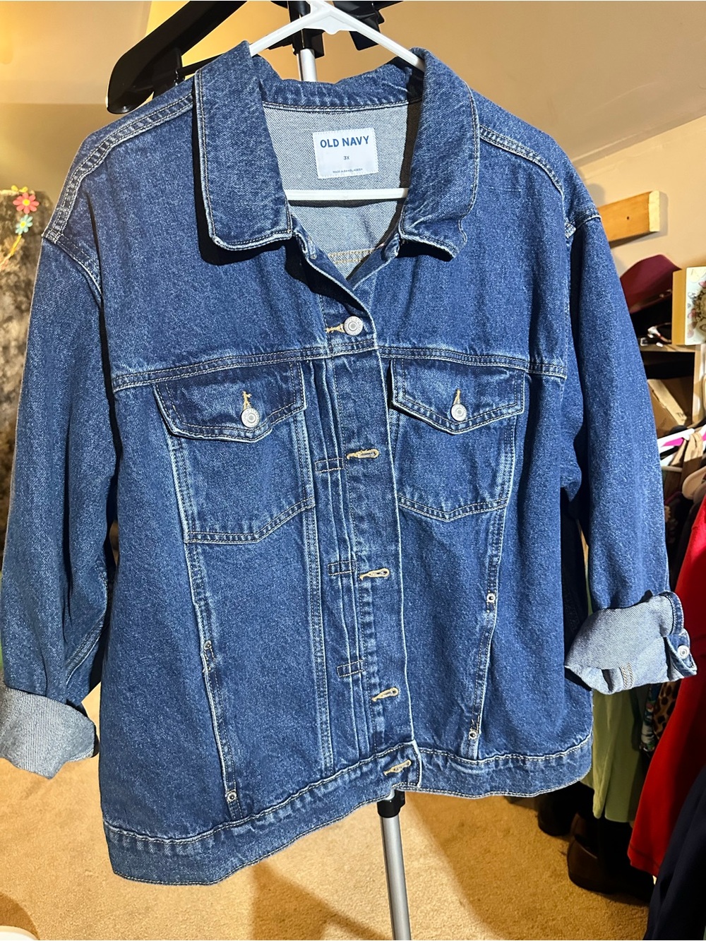 Old Navy Oversized Dark Blue Denim Jacket